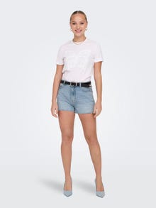 ONLY Loose fit denim shorts -Light Medium Blue Denim - 15314420