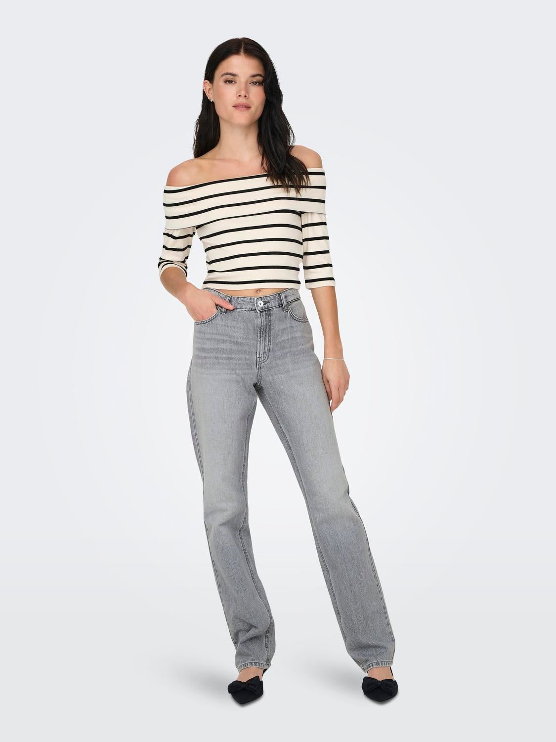 ONLJACI Taille moyenne Straight Fit Jeans