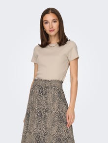 ONLY Normal geschnitten Rundhals Top -Chateau Gray - 15314449