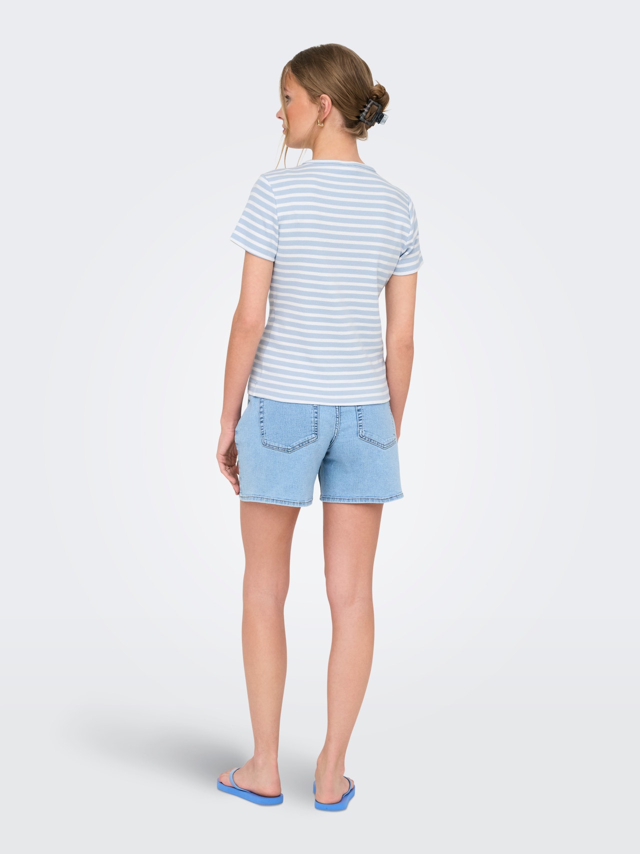 ONLY Tavapärane lõige Ümmargune kaelus Top -Kentucky Blue - 15314449