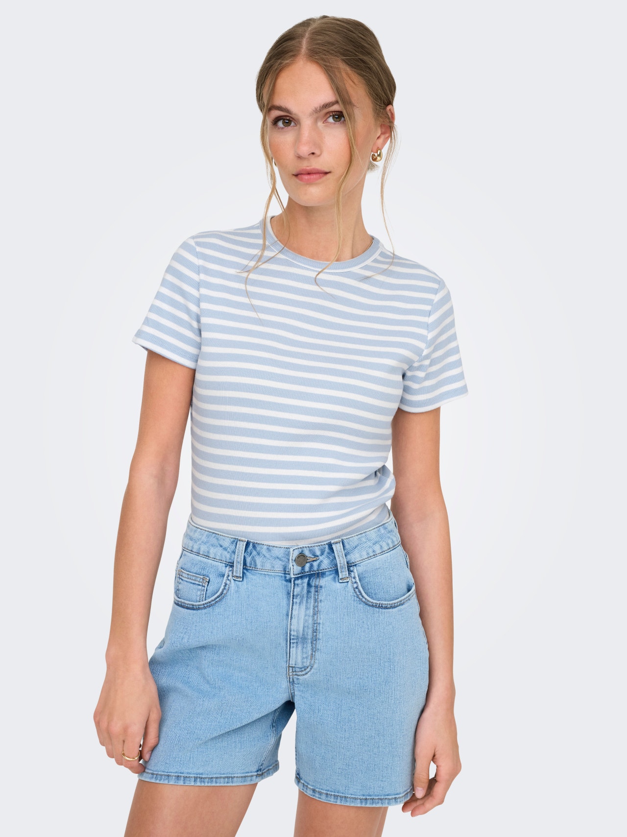 ONLY Tavapärane lõige Ümmargune kaelus Top -Kentucky Blue - 15314449