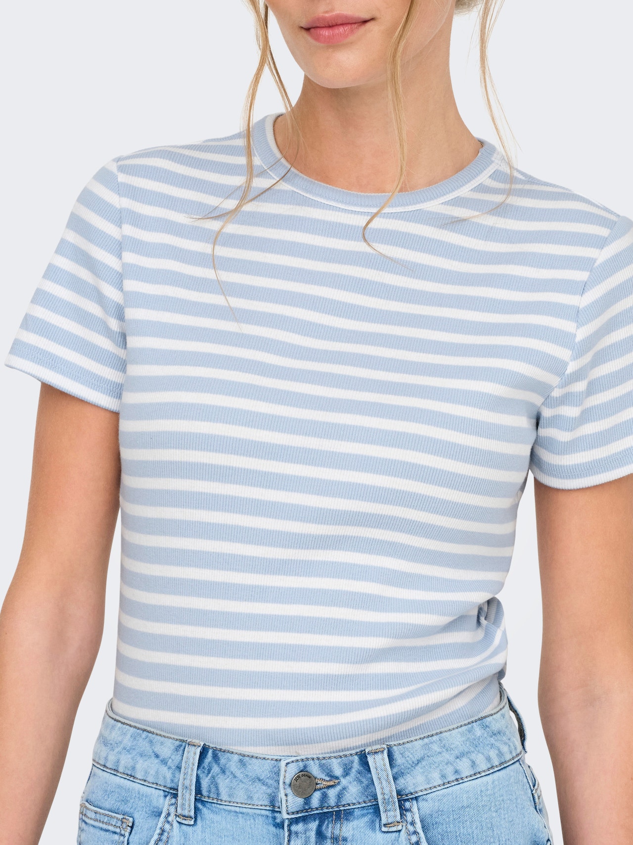 ONLY Tavapärane lõige Ümmargune kaelus Top -Kentucky Blue - 15314449