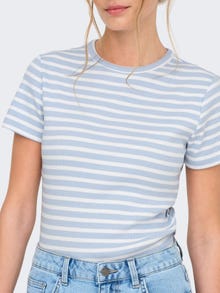 ONLY Tavapärane lõige Ümmargune kaelus Top -Kentucky Blue - 15314449