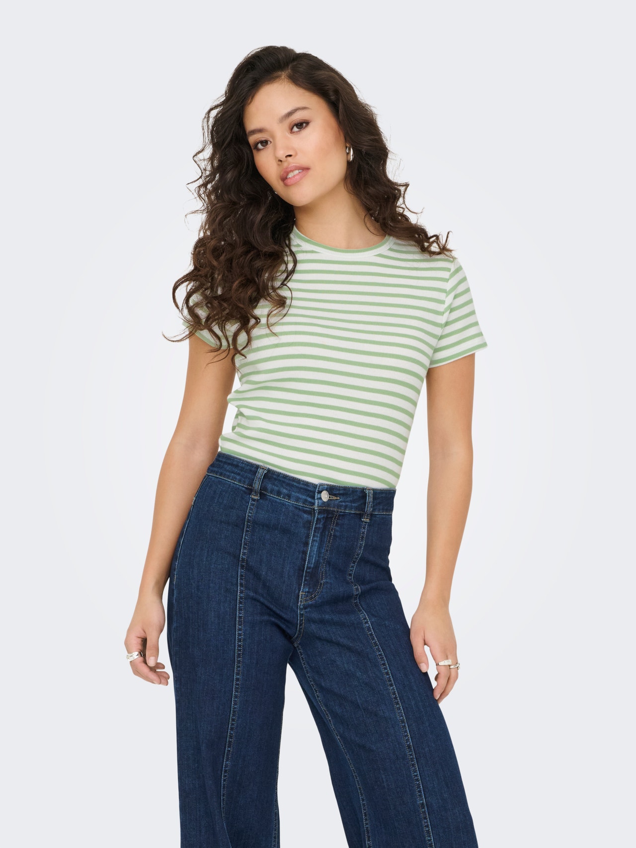 ONLY Tavapärane lõige Ümmargune kaelus Top -Cloud Dancer - 15314449