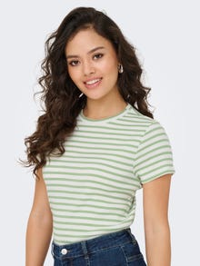 ONLY Tavapärane lõige Ümmargune kaelus Top -Cloud Dancer - 15314449