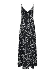 ONLY Normal geschnitten V-Ausschnitt Langes Kleid -Black - 15314469