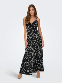 ONLY Maxi v-neck dress -Black - 15314469