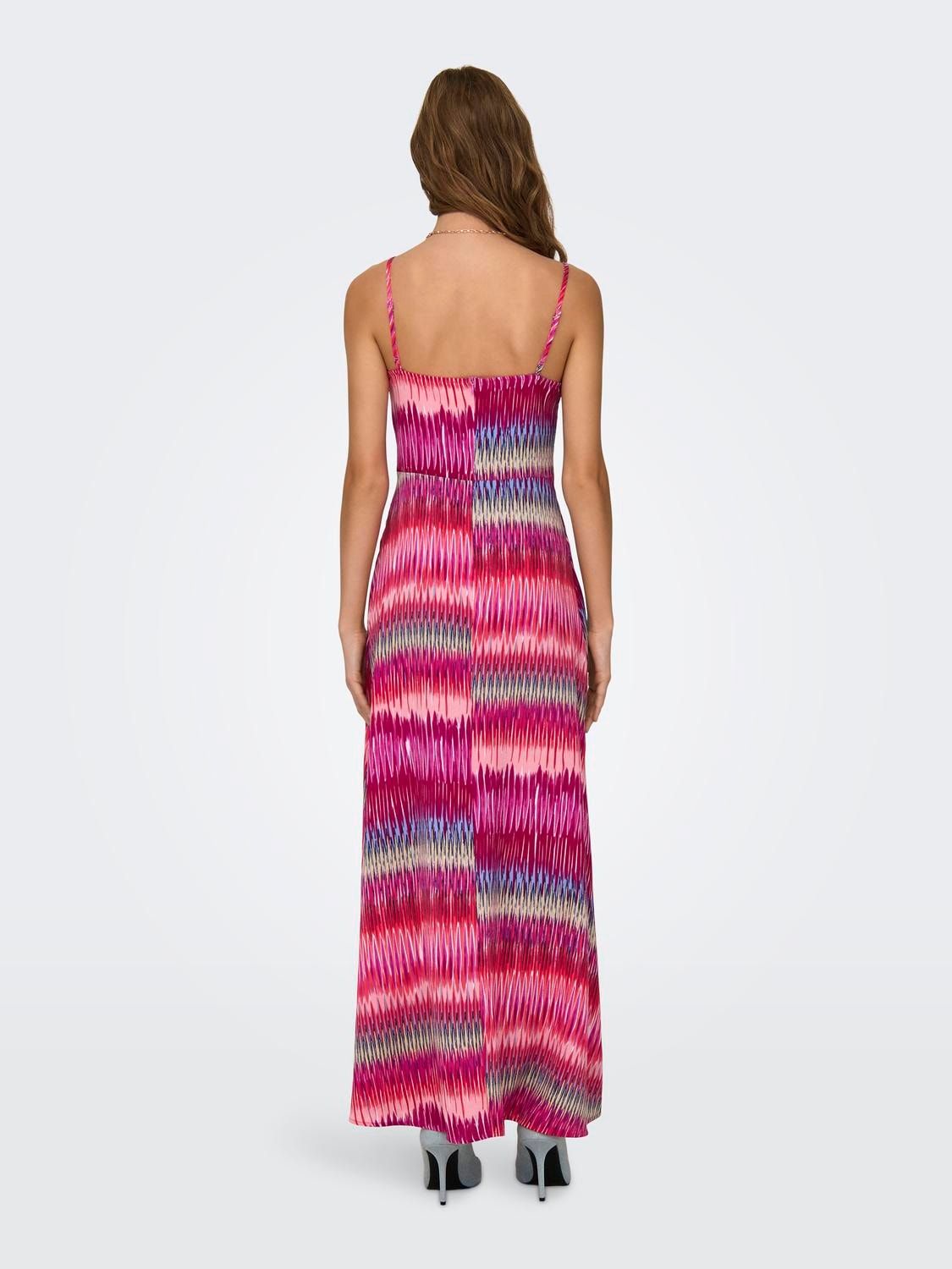 ONLY Regular Fit V-Neck Long dress -Phlox Pink - 15314469