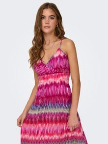 ONLY Vestido largo Corte regular Cuello en V -Phlox Pink - 15314469
