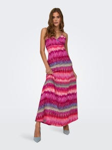 ONLY Normal geschnitten V-Ausschnitt Langes Kleid -Phlox Pink - 15314469