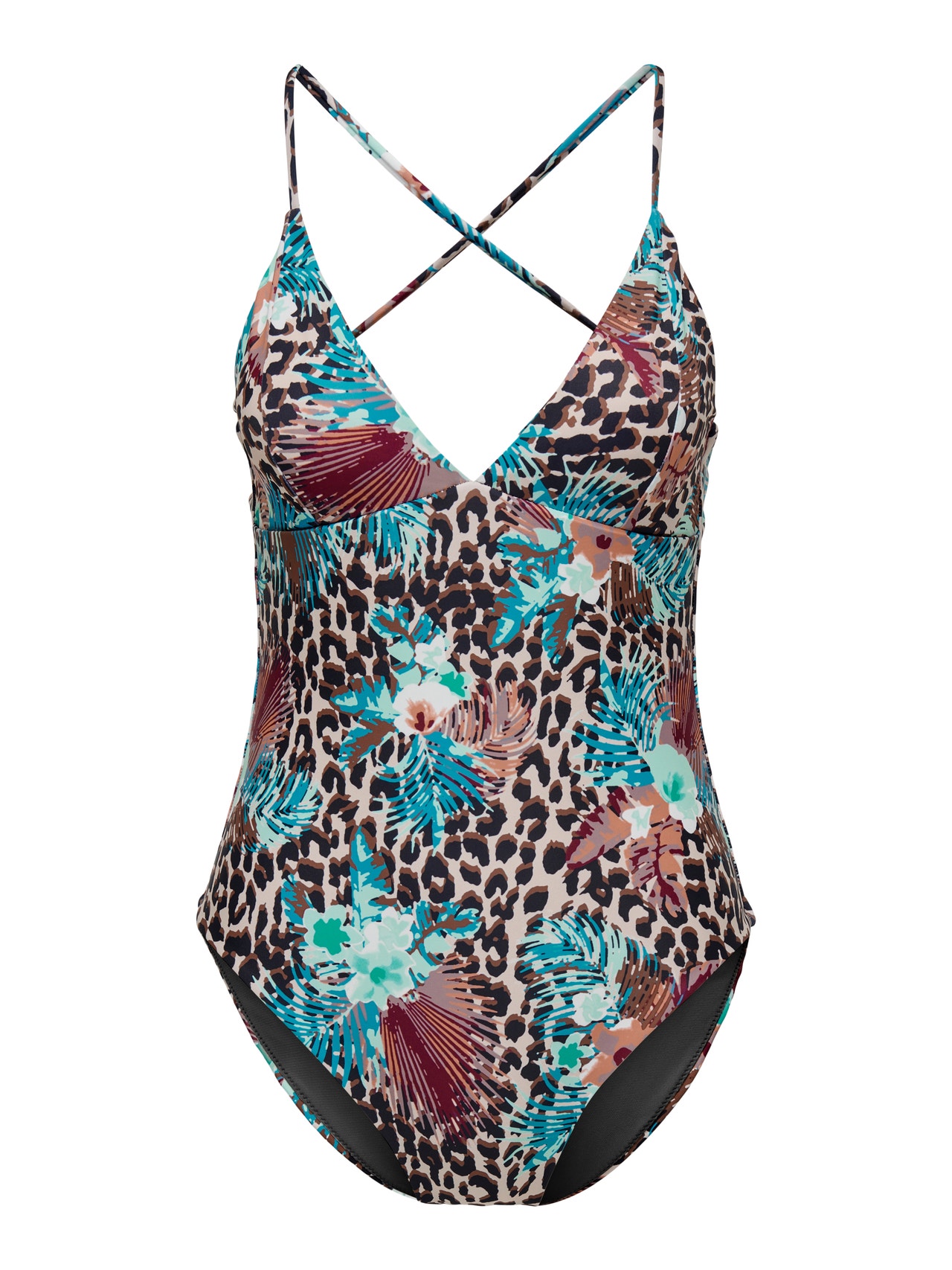 ONLY Leopard printed swimsuit -Whisper Pink - 15314491