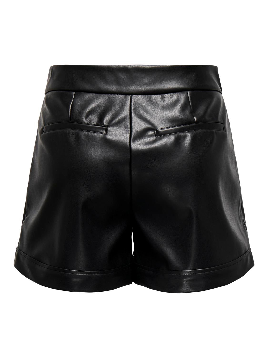 Thumbnail - Onlizara Hohe Taille Normal Geschnitten Shorts In Lederoptik