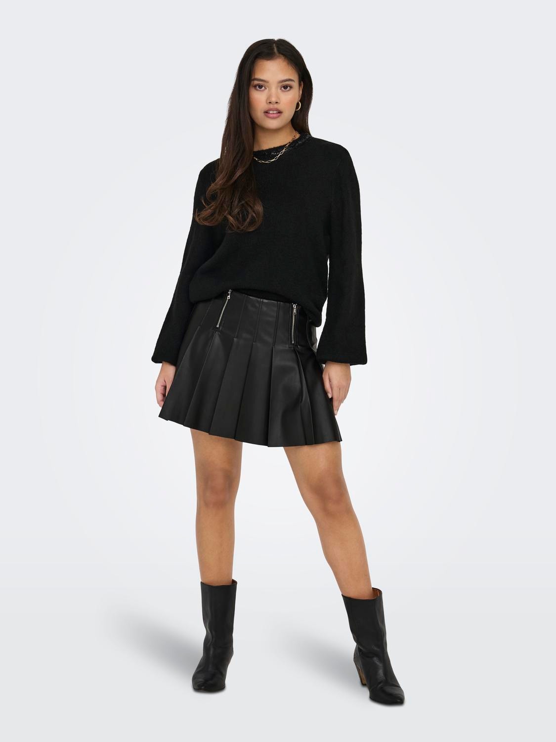 ONLY Hohe Taille Kurzer Rock -Black - 15314510