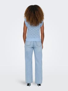 ONLY Regular Fit U-hals Strikket cardigan -Cashmere Blue - 15314542