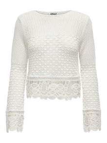 ONLY Round Neck Pullover -Cloud Dancer - 15314581