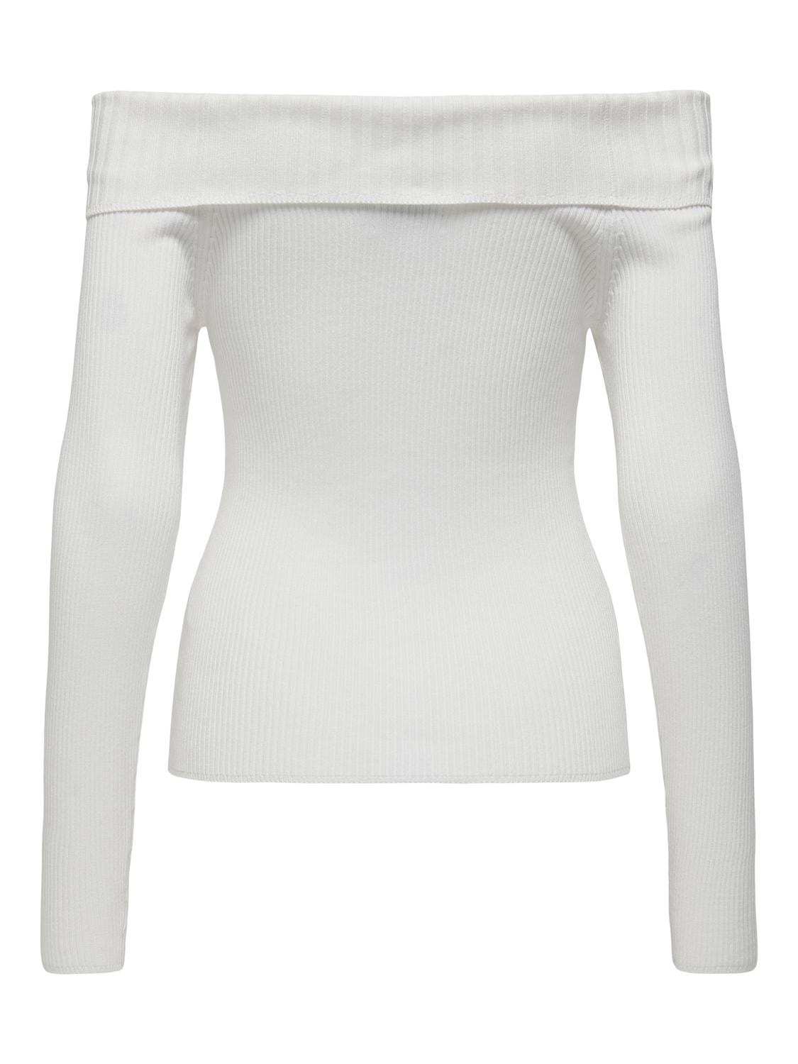 ONLY Schulterfrei Pullover -Cloud Dancer - 15314603