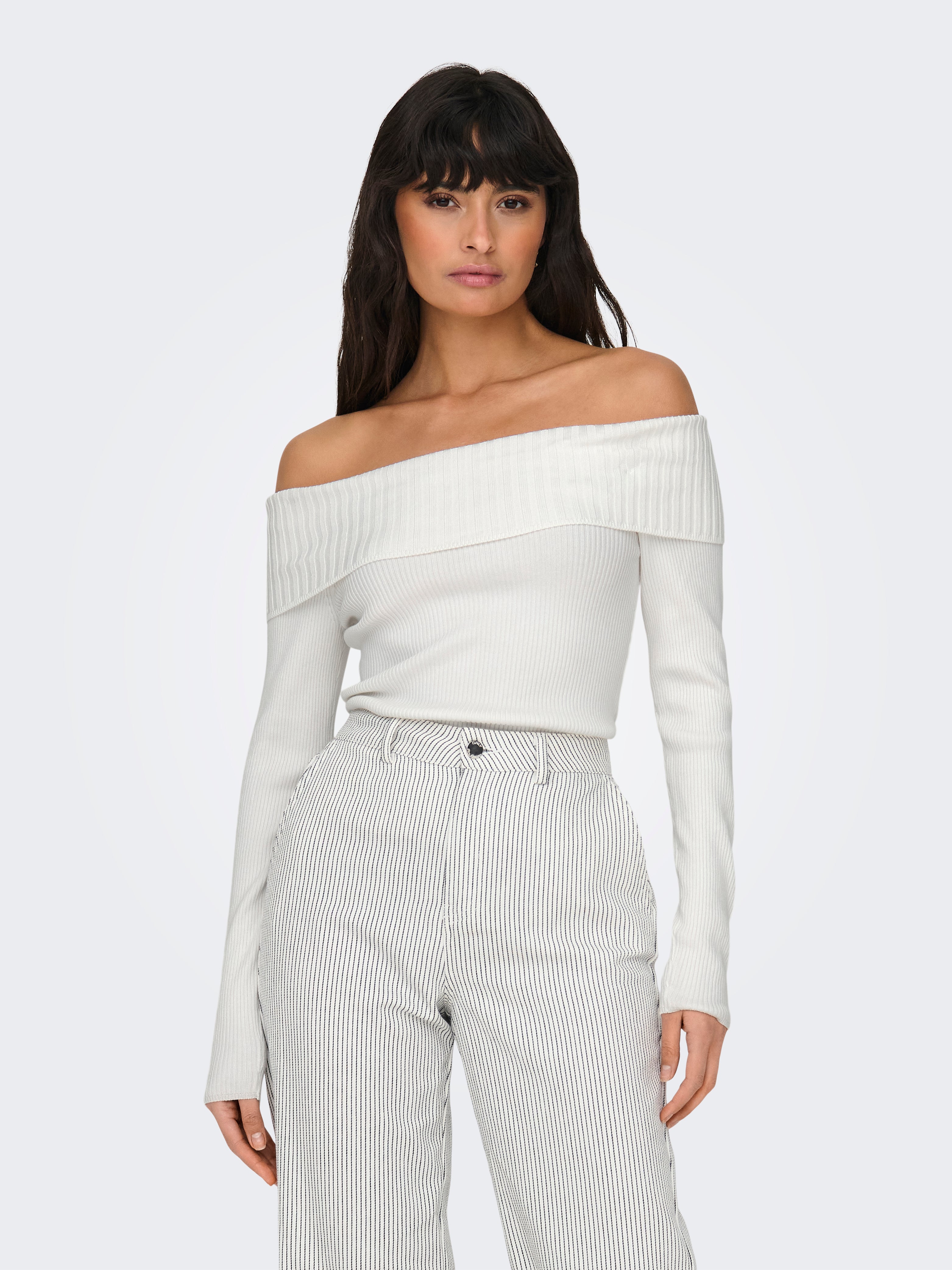 Off shoulder trui discount wit