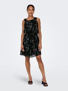 ONLY Regular Fit O-hals Kort kjole -Black - 15314620