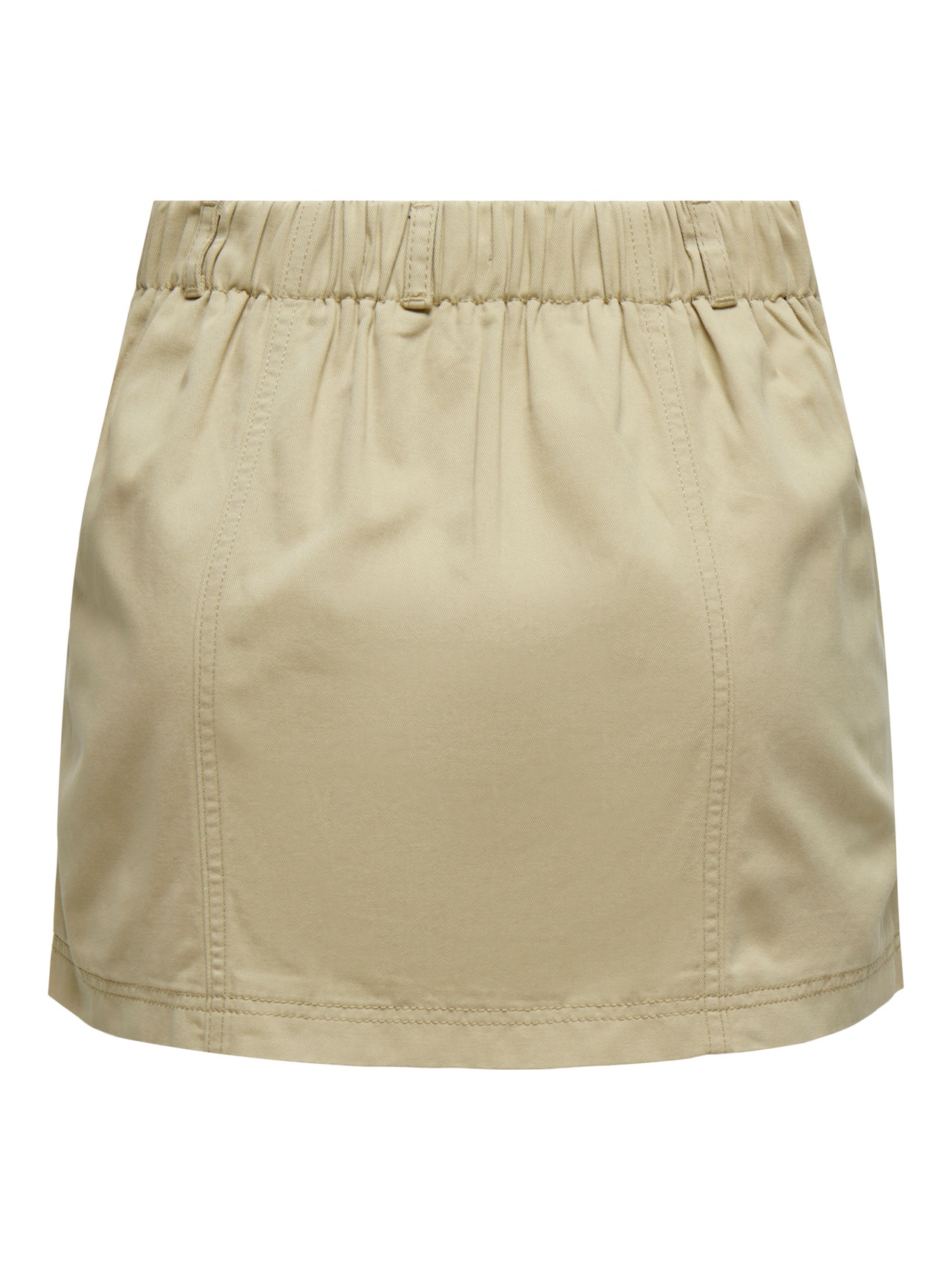 ONLY Mid waist Mini skirt -Pale Khaki - 15314644