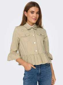 ONLY Jacket with frills -Pale Khaki - 15314650