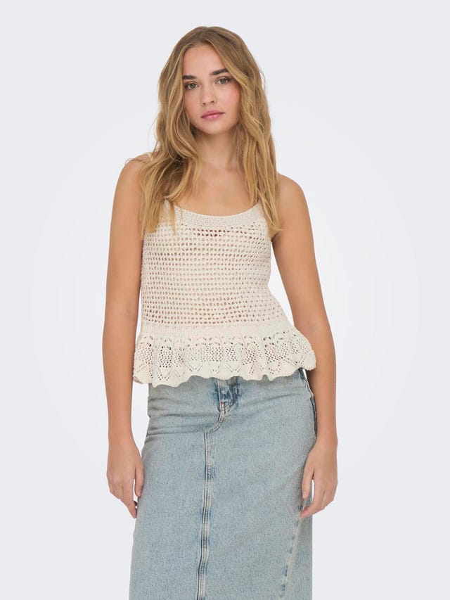 ONLY Top Regular Fit Col carré - 15314781