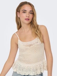 ONLY sleeveless knitted top -Birch - 15314781