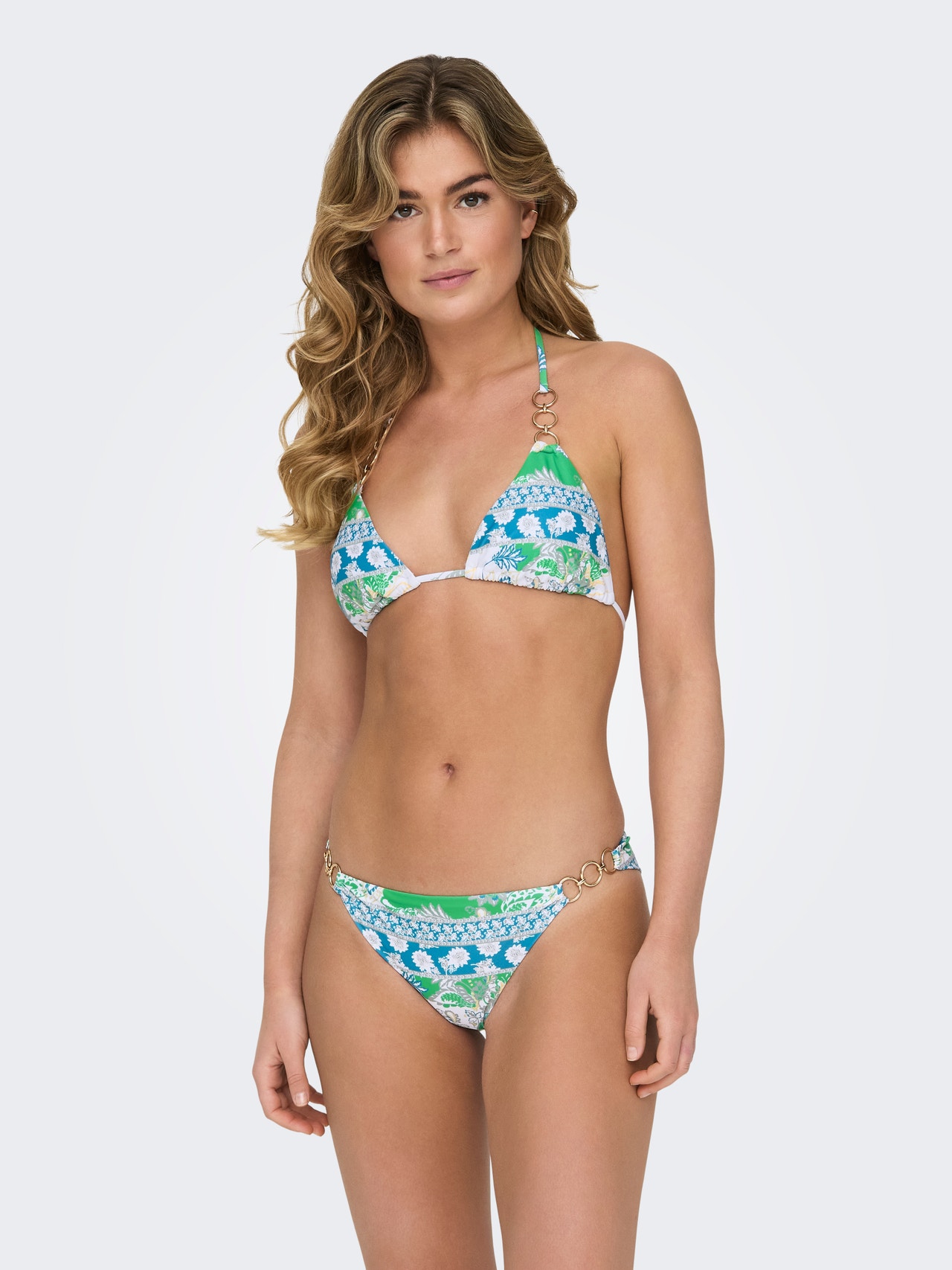 ONLY Bikini top with detailed straps -Bright Green - 15314796