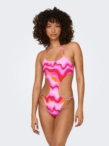 ONLY Cut-out swimuit -Pink Lady - 15314833