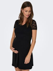 ONLY Mama mini v-hals kjole -Black - 15314841