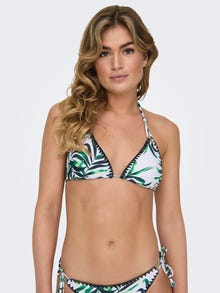 ONLY Printed bikini top -Cloud Dancer - 15314847