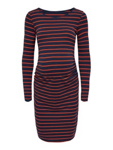 ONLY Mama mini dress with stripes -Maritime Blue - 15314857