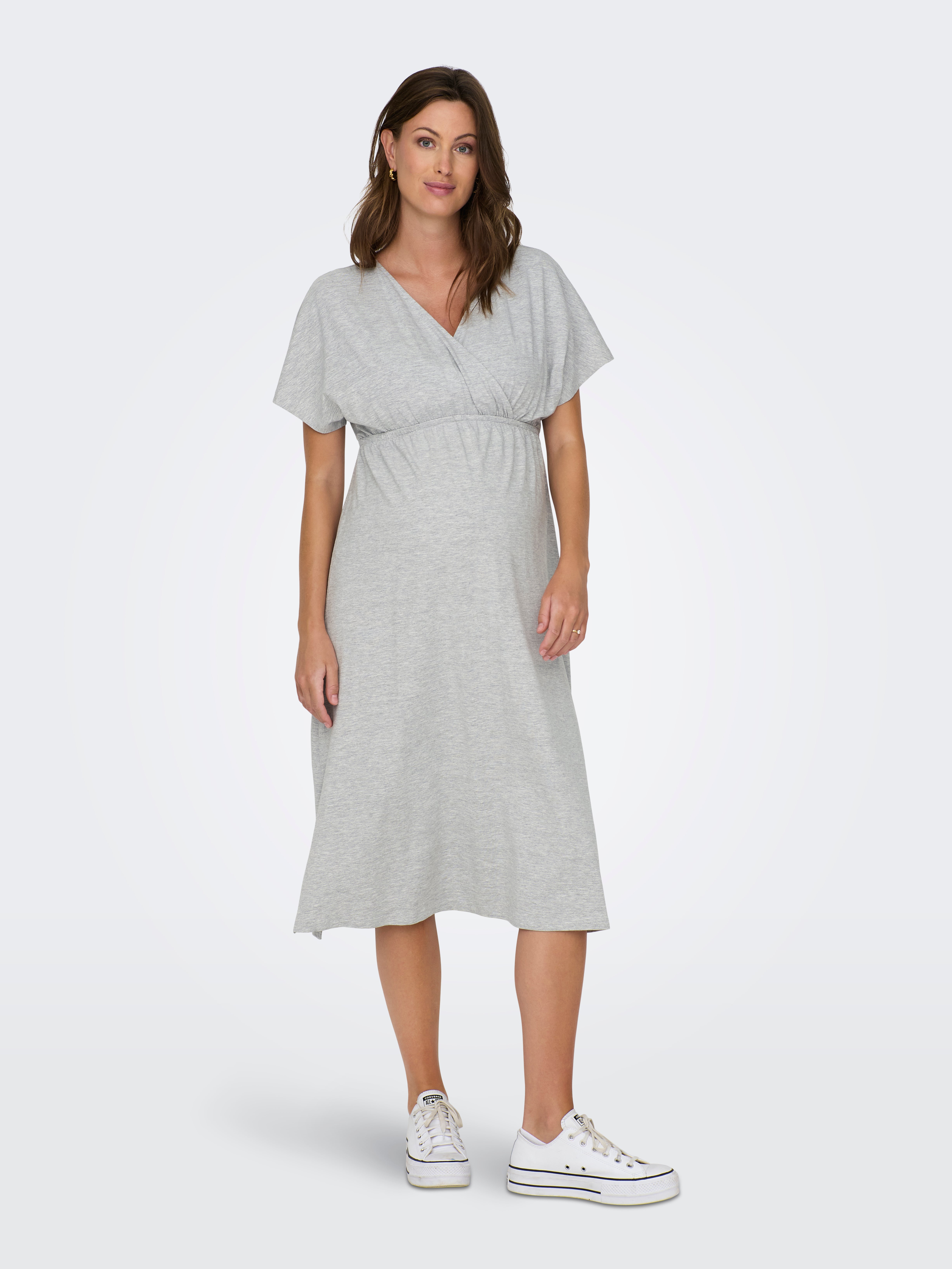 Maternity midi 2024 wrap dress