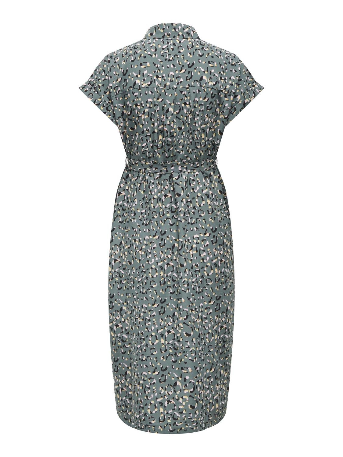 ONLY Loose fit Skjortekrage Kort kjole -Balsam Green - 15314868