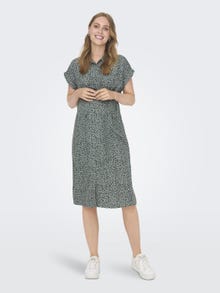 ONLY Loose Fit Shirt collar Short dress -Laurel Wreath - 15314868