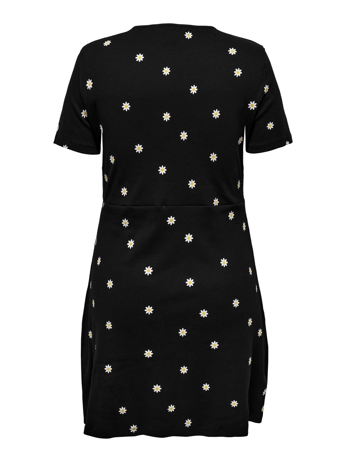 ONLY Curvy mini cotton dress -Black - 15314877