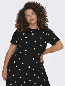 ONLY Curvy mini cotton dress -Black - 15314877