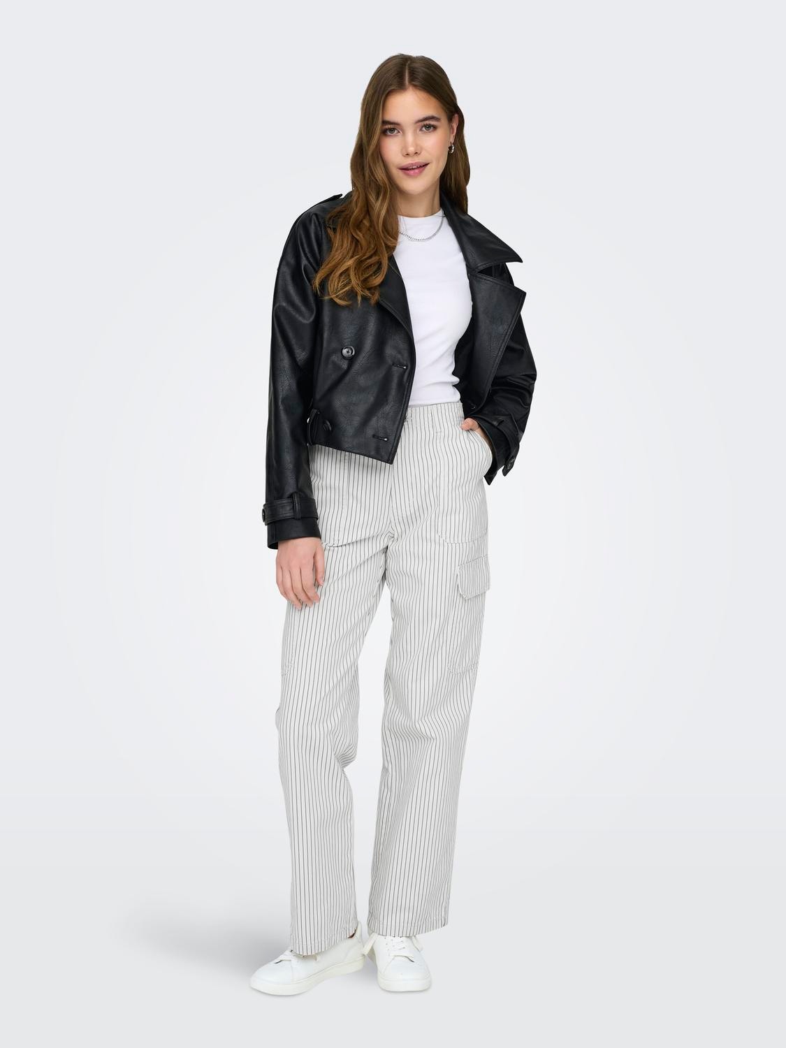 ONLY Loose fit cargo trousers -Cloud Dancer - 15314913