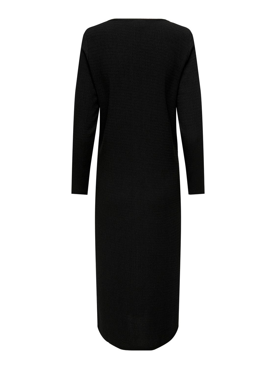 ONLY Regular Fit Round Neck Maternity Long dress -Black - 15314947