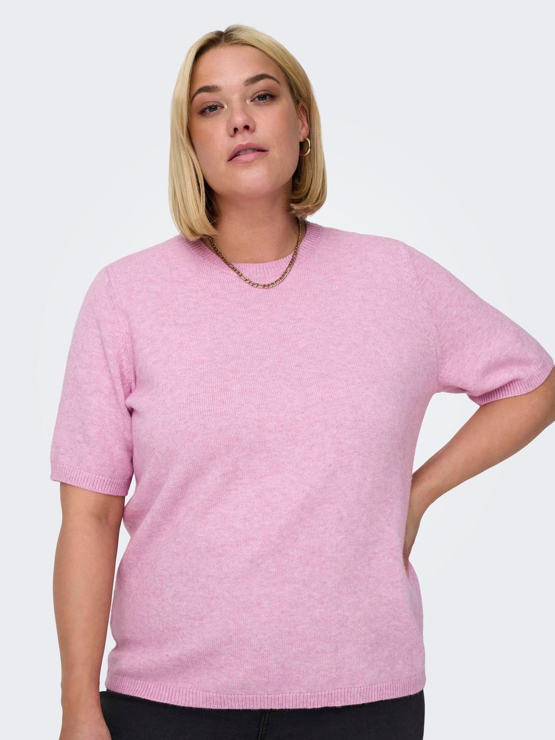 ONLY O-ringning Plus Pullover -Strawberry Moon - 15314968