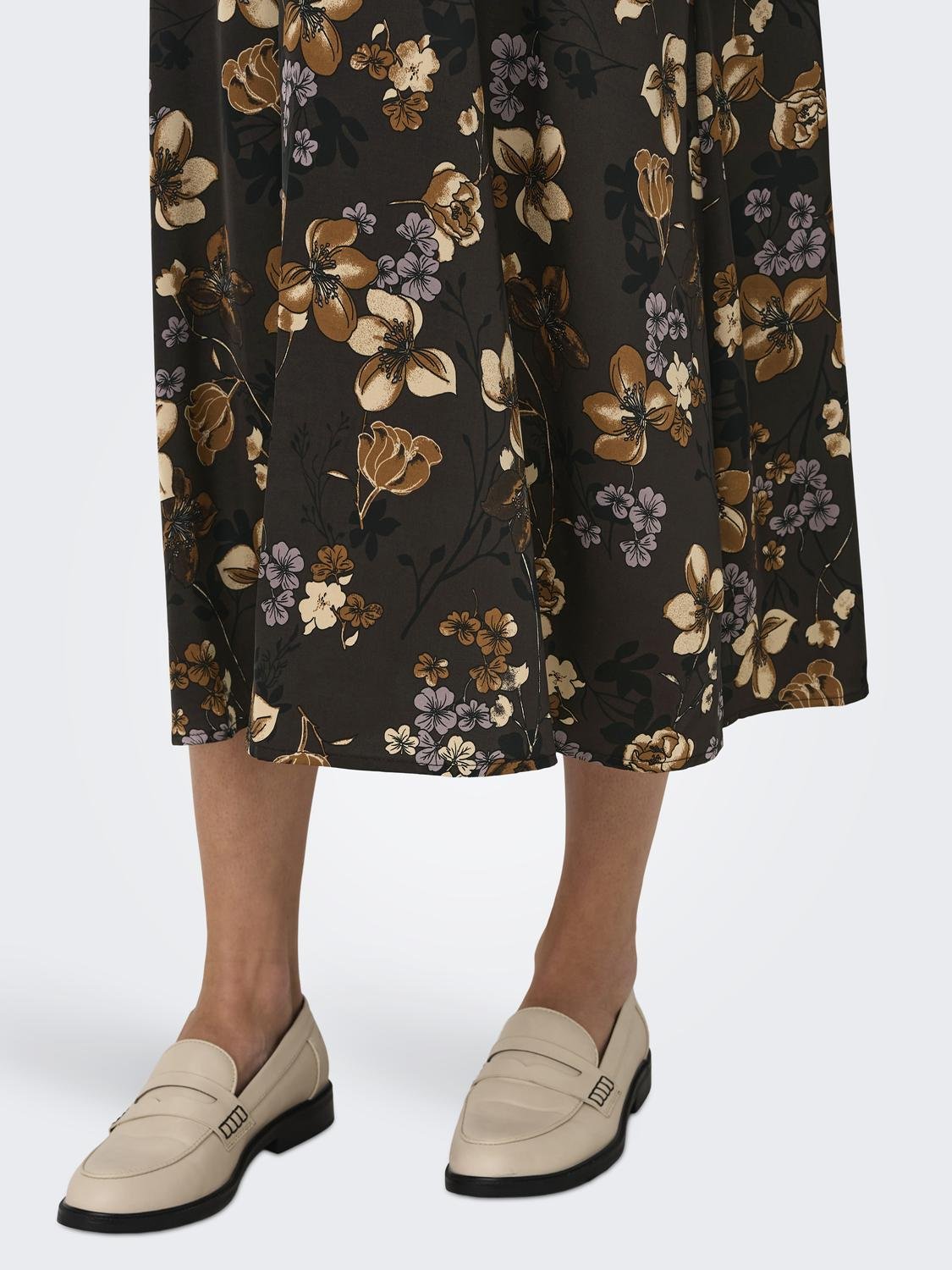ONLY Mama Midi nederdel med print -Slate Black - 15314983