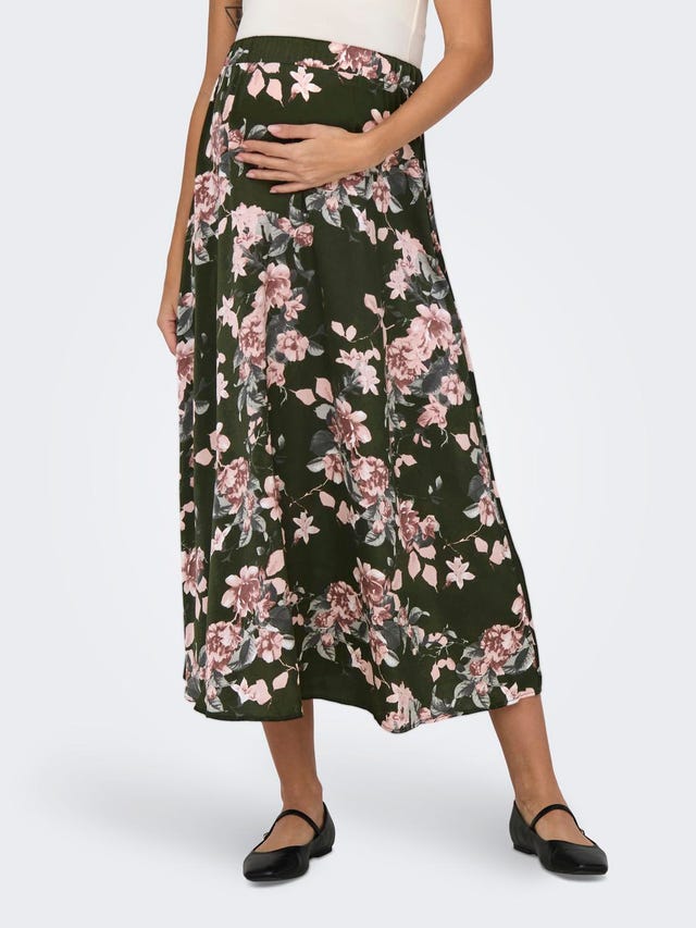 ONLY Mama Midi nederdel med print - 15314983