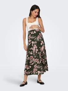ONLY Mama Midi nederdel med print -Rosin - 15314983