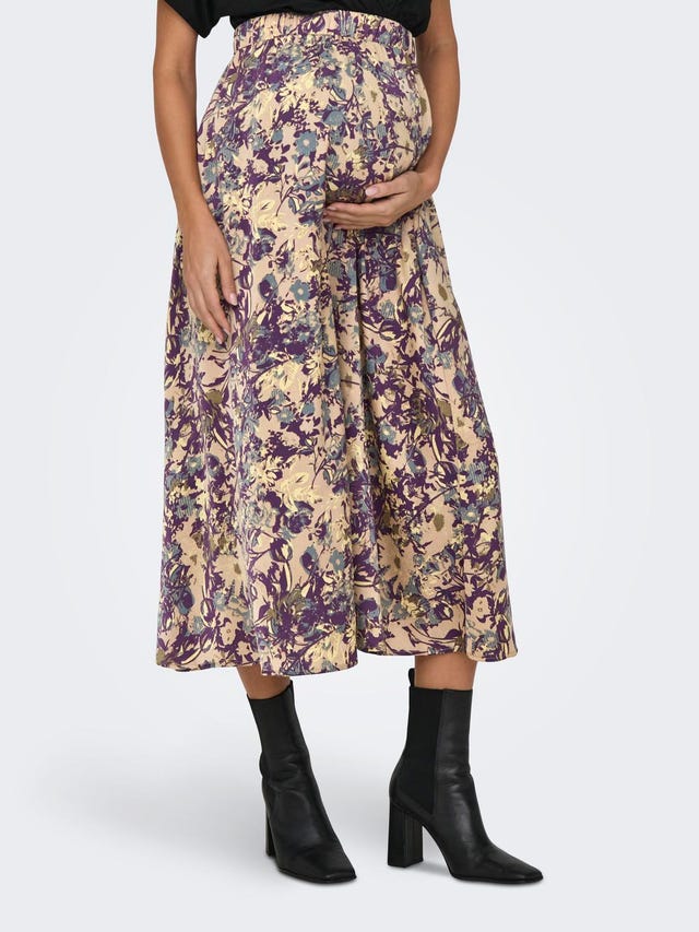 ONLY Mama Midi nederdel med print - 15314983