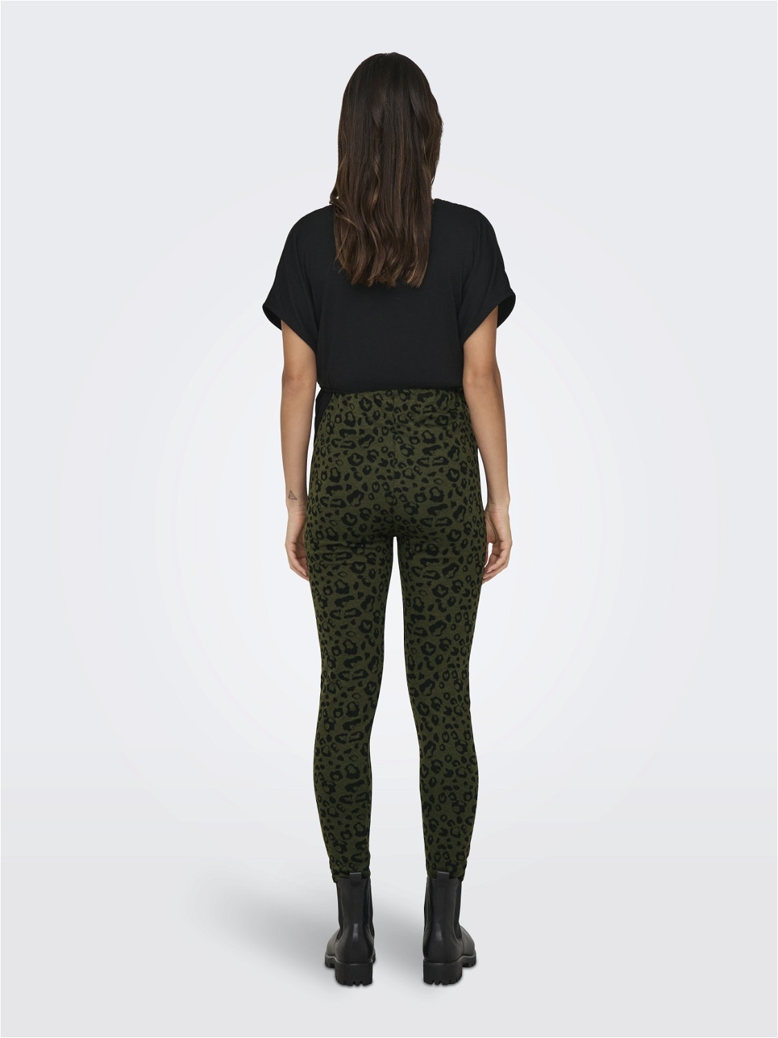 ONLY Mama printede leggings -Olive Green - 15315017