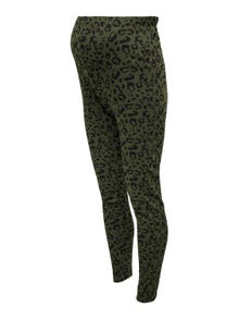 ONLY Mama printede leggings -Olive Green - 15315017