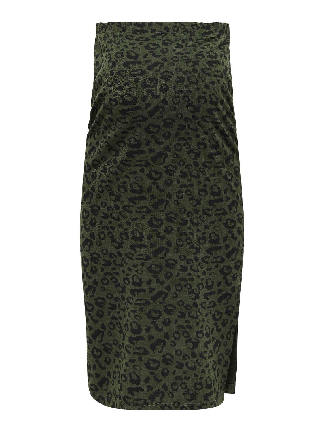 Mid length 2024 leopard skirts green