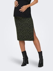 ONLY Mama midi nederdel -Olive Green - 15315019