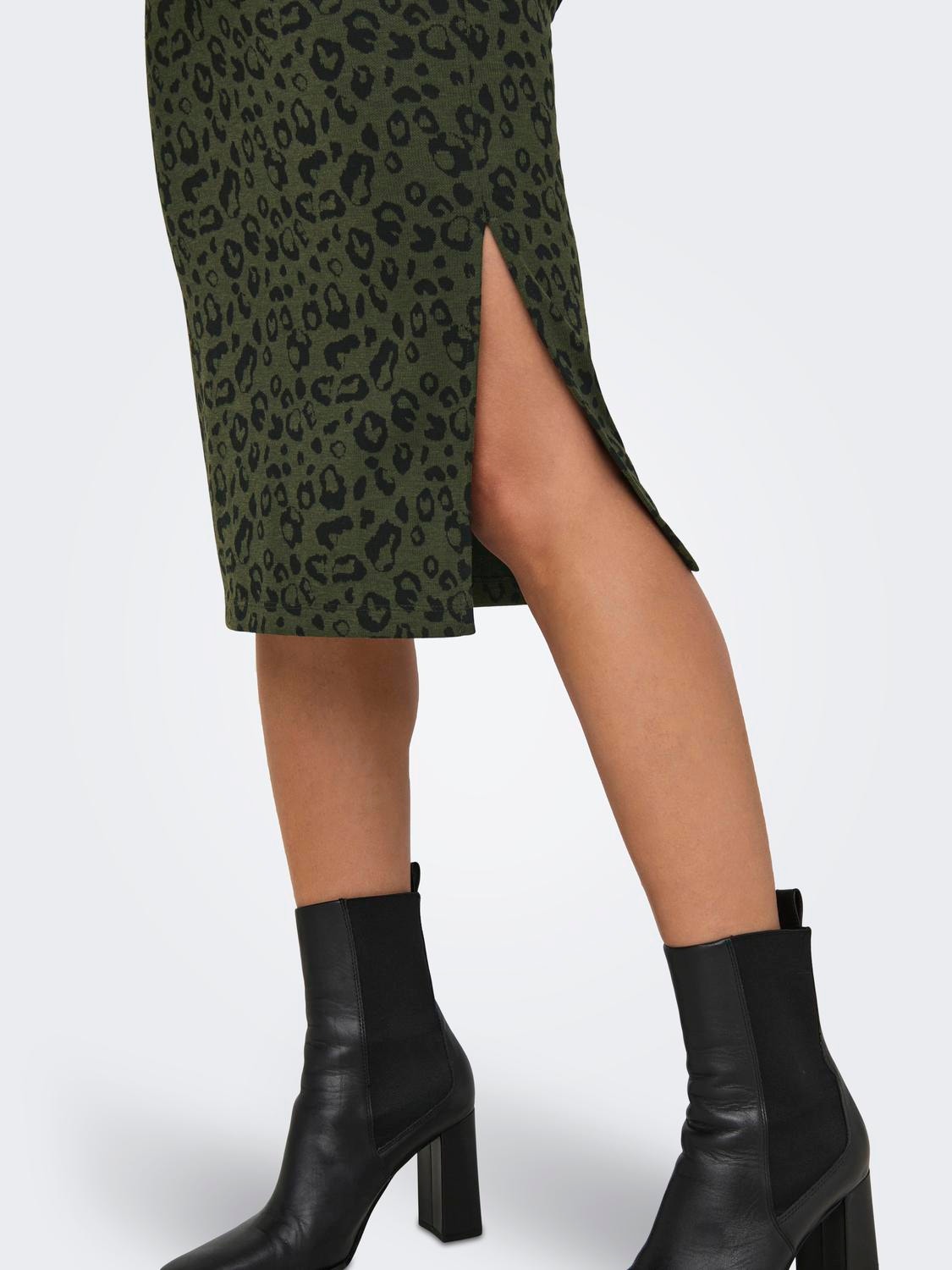 ONLY Mama midi skirt -Olive Green - 15315019