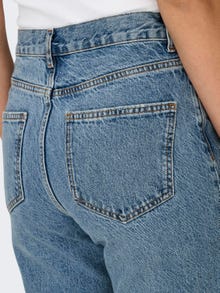 ONLY OnlRiley Life High Waist straight fitted jeans -Medium Blue Denim - 15315031