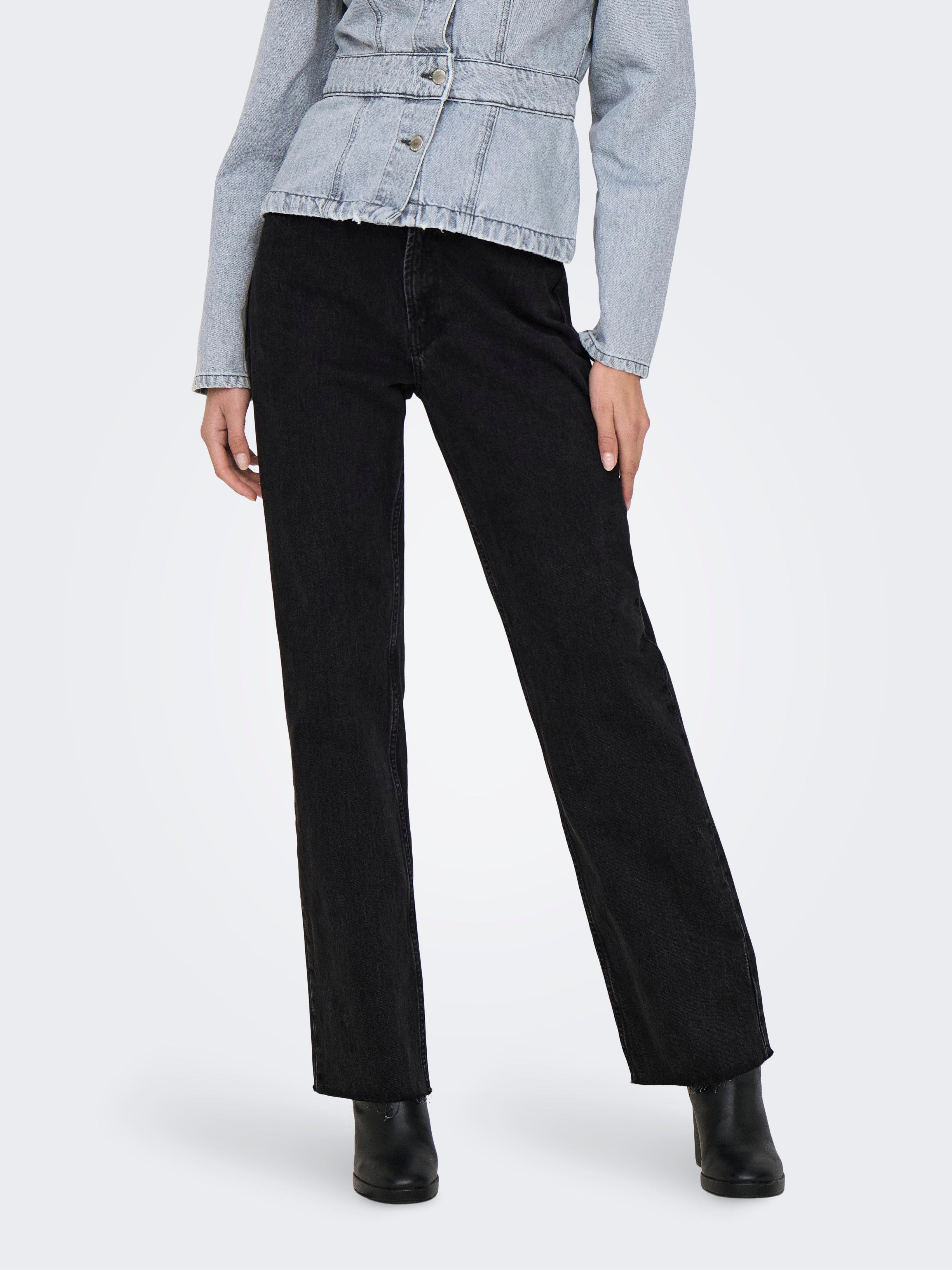 Onlriley Hohe Taille Gerade Geschnitten Jeans